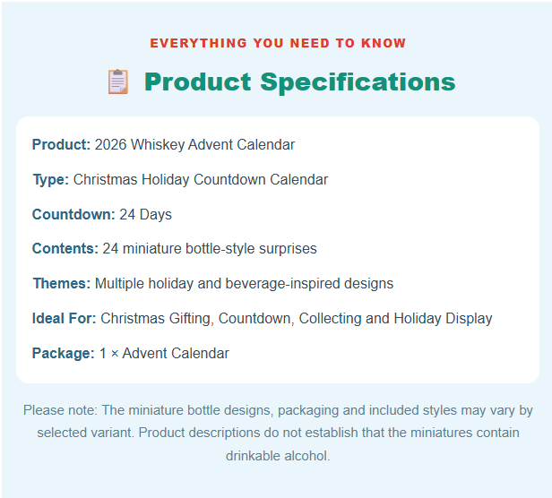 🎅Christmas Sale 49% OFF🎄60,000+ Sold🍾2026 Whiskey Advent Calendar