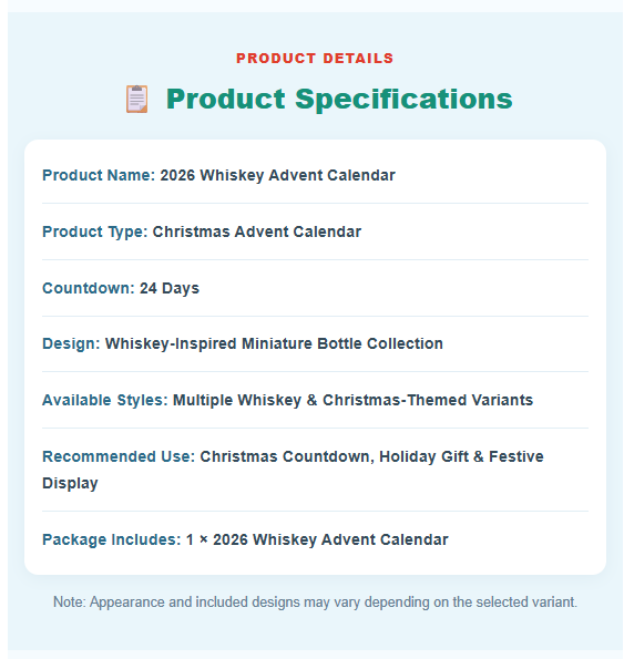 🎅Christmas Sale 49% OFF🎄60,000+ Sold🍾2026 Whiskey Advent Calendar